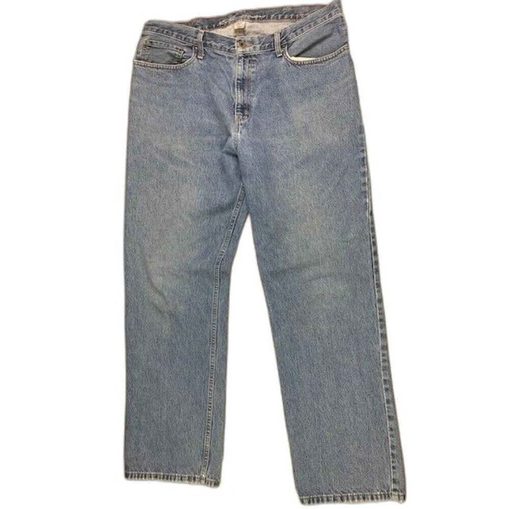 Eddie Bauer Size 36x34 Mens Jeans Relaxed Med Wash Cotton (Actual Inseam 31.5)